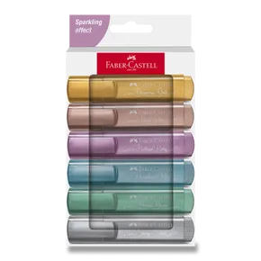 Zvýrazňovač Faber-Castell Textliner 46 Metallic sada 6 barev